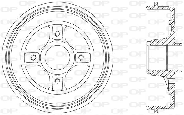 OPEN PARTS Тормозной барабан BAD9039.30